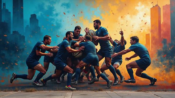 Affiche rugby : l’art mural sportif pour les passionnés du ballon ovale